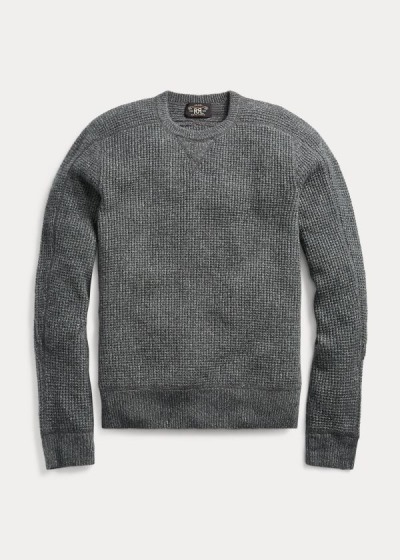 Ralph Lauren Waffle-Knit Cashmere Striktrøje Herre Danmark (JXIEO4365)